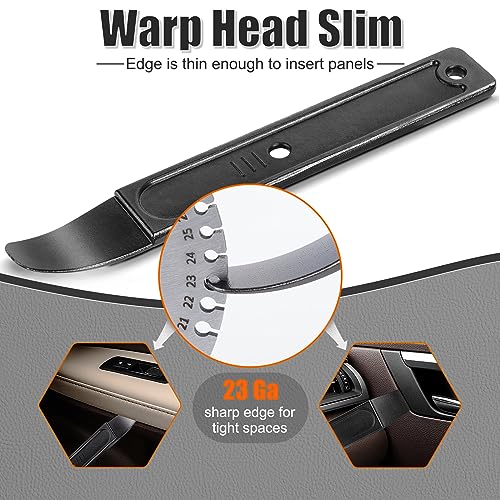 Image of SDSNTE 4140 Steel Pry Bar, Versatile Automotive Panel Removal Tool for Auto Trim, Interior & Exterior Parts, Door Panel, Window Screen Removal, Pack of 2