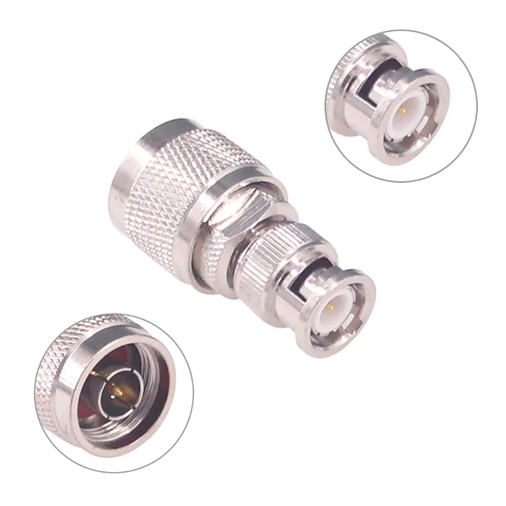 RFaha 2pcs BNC to N Coax Connector BNC Male to N type Male RF Coaxial Adapter Antenna Converter for Radio(F139-2) - Image 3