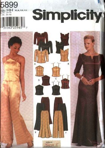 Patron Simplicity 5899 jupe longue et pantalon de soirée taille 6-12