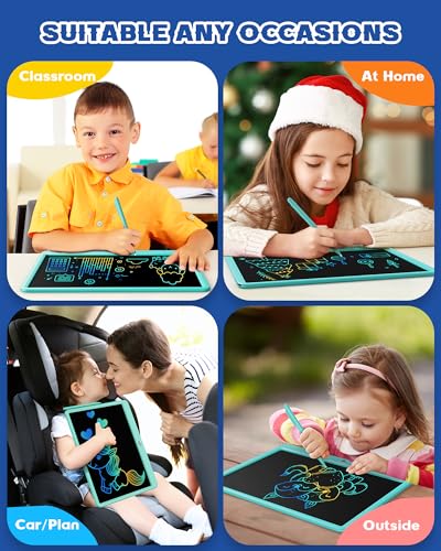 Image of Bravokids 15 Inch LCD Writing Tablet for 3 Year Olds - Electronic Drawing Pad and Doodle Board as Educational Birthday Gifts for Girls and Boys (Blue)