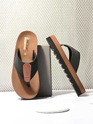 Image of Men's Cushioned Flip Flops | Soft Comfortable Thong Slippers for Everyday Wear | Lightweight Anti-Slip Casual Beach Sandals for Indoor Outdoor Use