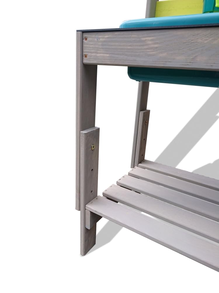 Kinder Matschküche aus Holz mit Zubehör B88 x T38 x H90 cm
