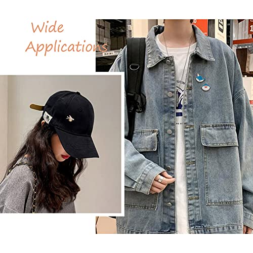 Image of Cheriswelry 24Pcs Assorted Alloy Enamel Pins Rabbit Chicken Cat Sheep Duck Shark Shape Brooch Pins Heart Flower Cactus Lapel Pins 15-27mm for Clothes Jacket Bags Backpack Hats Decor