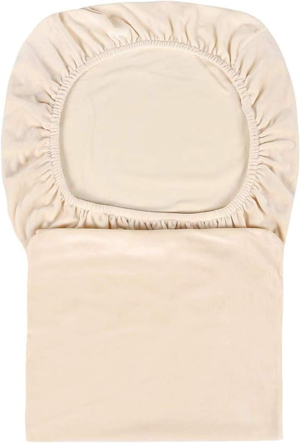 Stretch Dining Chair Cover Luxury Velvet Chair Slipcovers Washable Removable Dining Chair Protector Cover for Dining Room Kitchen Hotel (Color : Beige, Size : Set of 2)