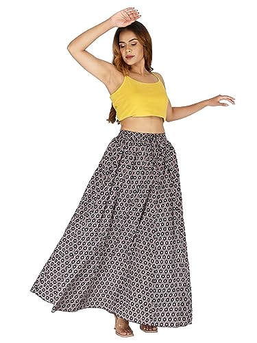 Image of Sttoffa Cotton Printed Women Wear Maxi Long Skirt 40 inch inch Full Length