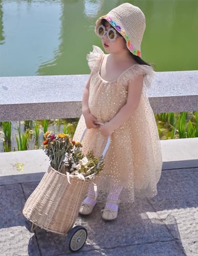 Toddler Girls Sequin Tulle Tutu Dress Cap Sleeves Party Dress Size 6M-9Y3