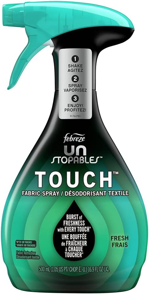 Febreze Unstopables Touch Fabric Spray and Odor Eliminator, Fresh, 16.9 oz