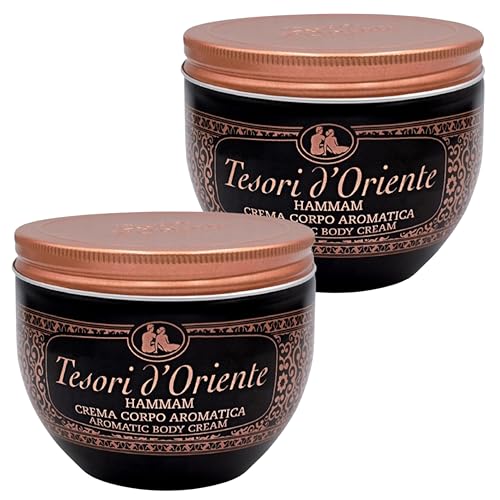 Tesori d'Oriente Fior di Loto Crema corpo 2 Confezione di 300ml ognuno (2 Confezioni, Hammam)
