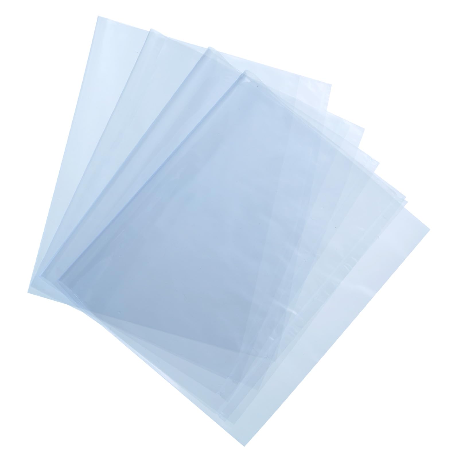 uxcell 100Pcs 12x8.5" Shrink Wrap Bags Blue Clear PVC Heat Shrink Wrap
