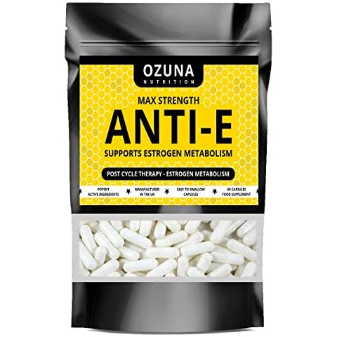 Max Strength Anti-E - PCT Supplement - Anti-Estrogen - Max Strength Formula - Suitable for Vegetarians - 60 Capsules Cover