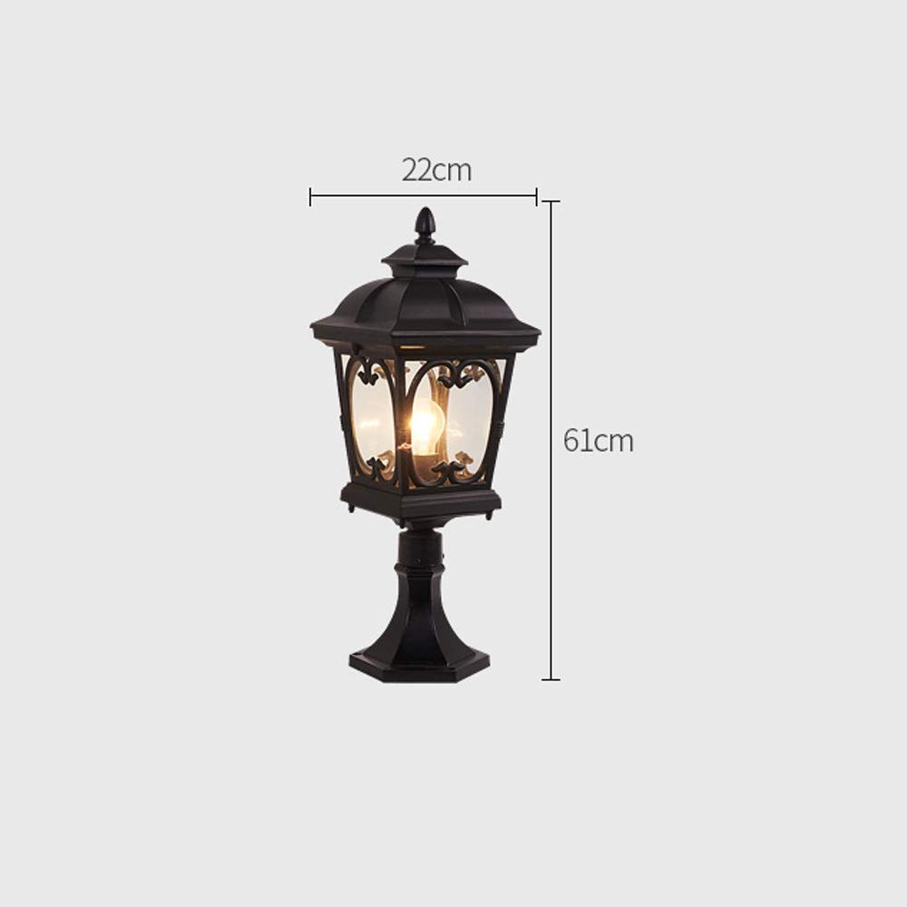 Lampadaire d'extérieur rétro créatif, éclairage de rue IP23 étanche à la rouille, lampe colonne décorative pour jardin, stade