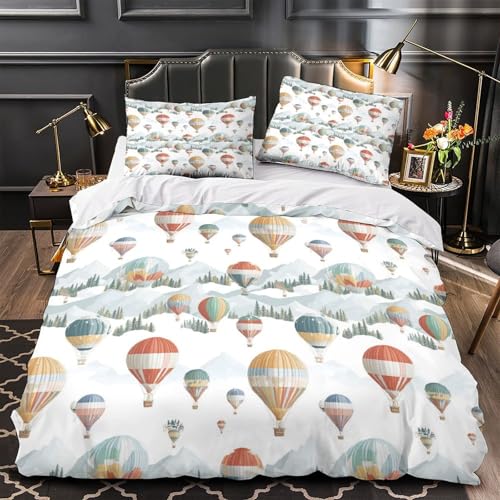 Housse de couette montgolfière effet 3D ultra douce et résistante