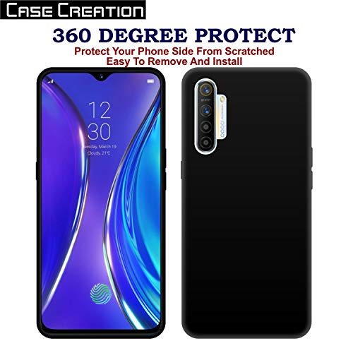 Image of Case Creation Compatible with Realme XT 2019 Back case, Realme XT Slim Flexible Smart Look case with 360 Camera All Angle Protection (Pure Black)