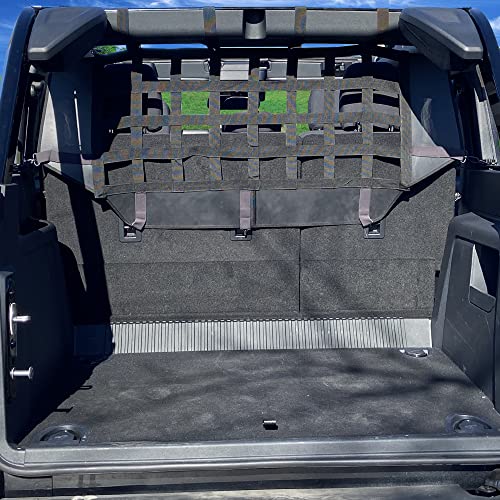 BESTAOO for Ford Bronco Dog Car Barrier, Pet Net Vehicle Safety Mesh Dog Divider for Ford Bronco Accessories 2021 2022 2023 2024 2025 4-Door, Fits Trunk Cargo Area, Easy to Install - Thumbnail 6