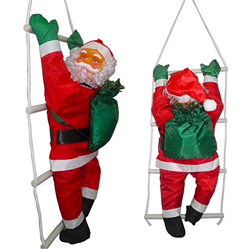 Papai Noel Escada Natal Escalador Enfeite Natalino Decoracao Casa Festas 50cm