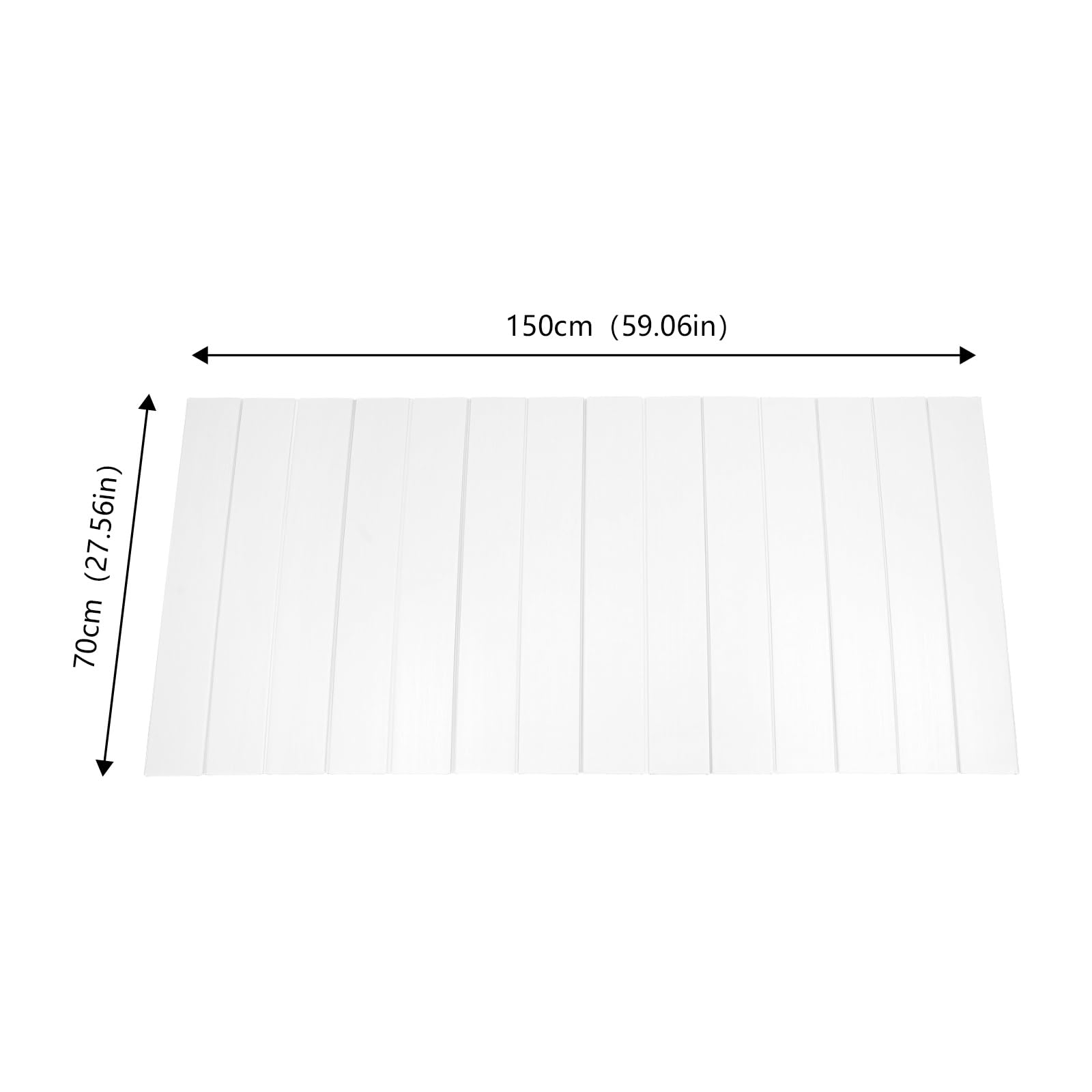 Copertura per vasca da bagno, 150 x 70 cm, pieghevole, in PVC, per la casa, il bagno, colore: bianco