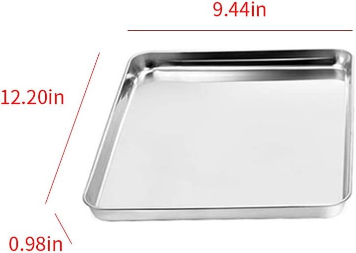 Bakeware Stainless Steel Sheet Pan Jelly Roll Pan Oven Cookies Non-Stick Baking Pan with Sheet Rack/6 (Color : 23x17x2.5cm)
