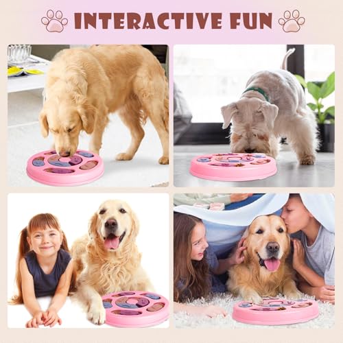 Hundespielzeug Intelligenz, Intelligenzspielzeug für Hunde, IQ-Training, waschbar, Intelligenzspielzeug für Hunde, waschbares Hundeleckerli-Spielzeug, Hundespielzeug für Welpen und Katzen(Rosa)
