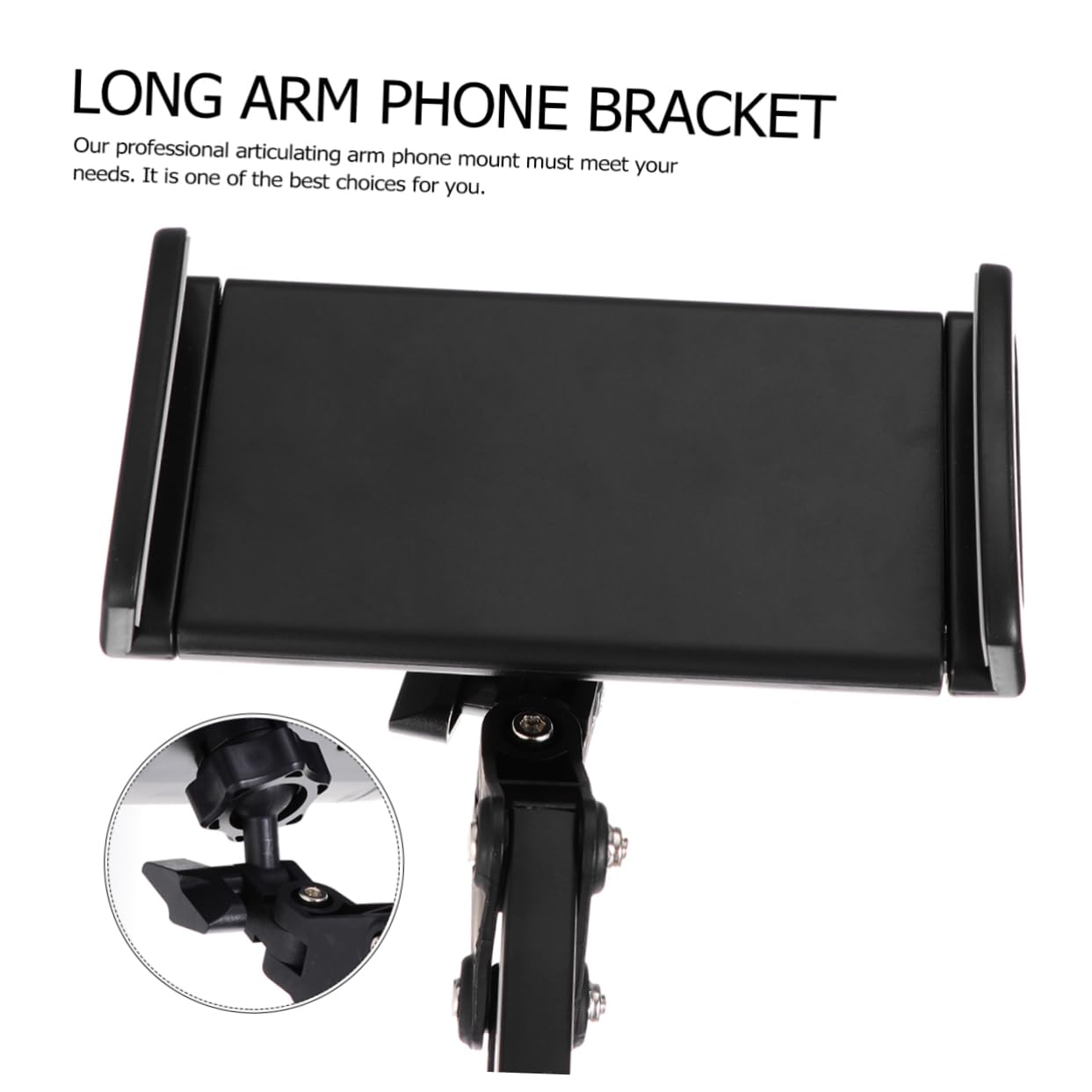 Homoyoyo Supporto per Tablet e Telefono da Tavolo, Braccio Articolato, Angolo Regolabile, Installazione Facile, Clip, Nero