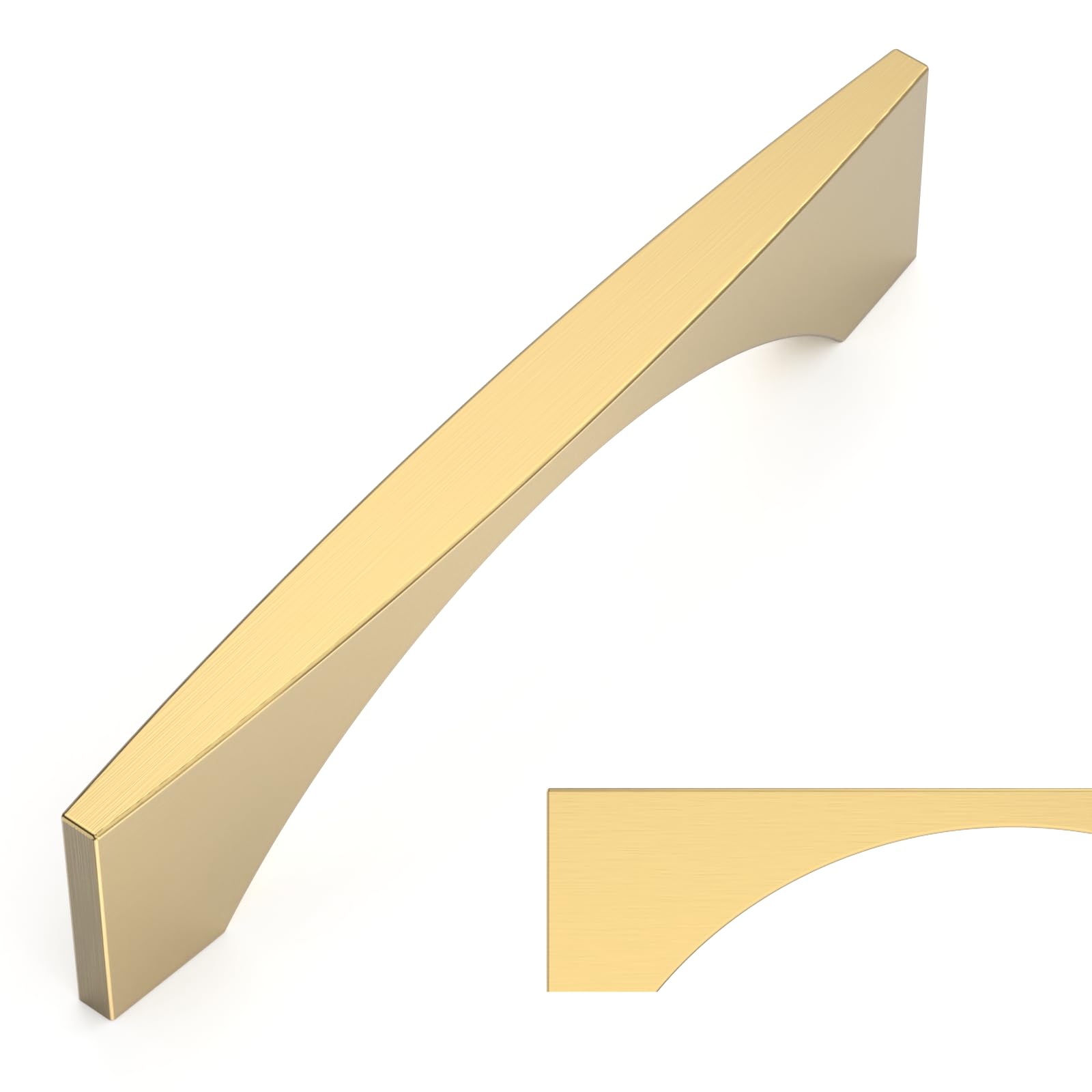 Tiradores dorados cepillados Amerdeco de 96 mm, herrajes de alta gama para muebles y armarios