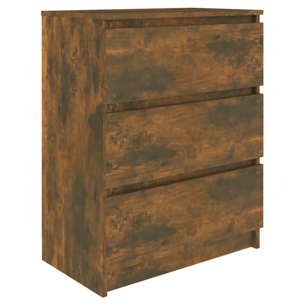 vidaXL Sideboard Storage Side Console Cabinet Home Organiser Highboard Chest of Drawer Home Indoor Furniture Smoked Oak Engineered Wood — image 1