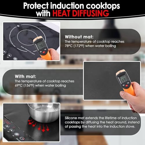 Tapis de cuisson à induction anti-rayures pour protéger la table en verre - 8