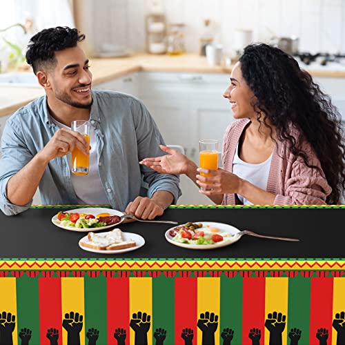 Oudain 6 Pcs Juneteenth Party Decorations Juneteenth Tablecloths 108X54 Inch Plastic African American Table Cloth June 19Th 1865 Independence Day Table Covers Festival Party Supplies #TOP3