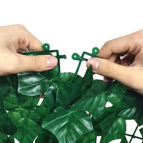 Vinclus Artificial Ivy Green Leaf Hedge Privacy Protection,Garden Fence Screening,Outdoor and Indoor Home Balcony Wall Decoration,Trellis Leaves Panel 1 X 3m(0.5 * 3m*2pcs) - Image 2