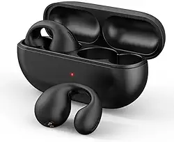 Fone de Ouvido Bluetooth Condução Óssea Sem Fio TWS com Estojo de Carregamento - PRETO