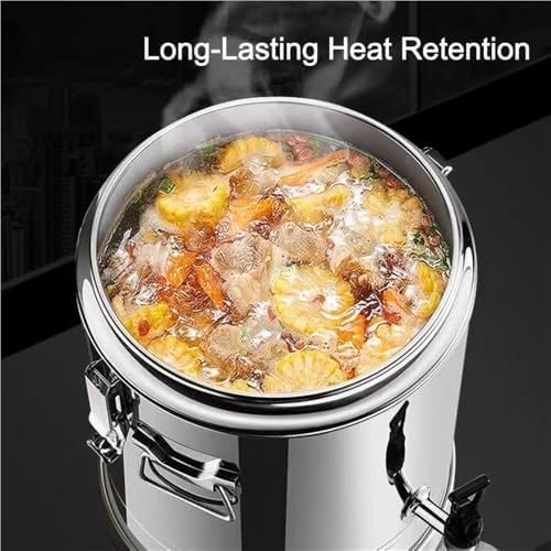 Insulated Soup Container, Stainless Steel Food Cooler with Lid, Beverage Carrier for Catering and Home Use, 40L Capacity