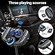 Bluetooth FM Transmitter mit 1,7 Zoll Display und Zwei USB Ports (Schwarz)