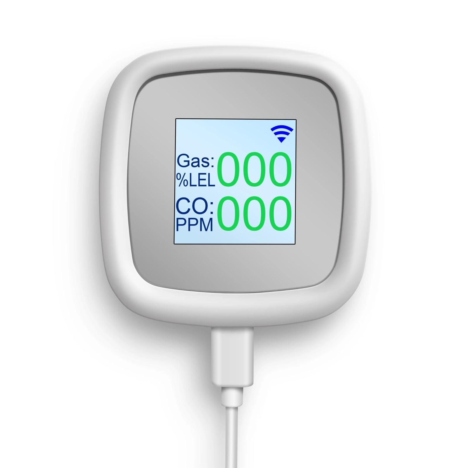 Mierniki jakości powietrza, C2 Gas Alarm Co Detector Wyciek gazu palnego Cyfrowy czujnik dymu wycieku gazu Inteligentny pilot(WiFi model C2-WIFI)