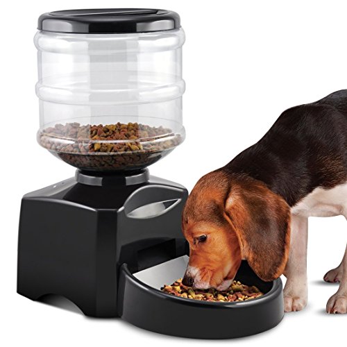 Automatic Feeder Fitiger Large Automatic Pet Feeder Electronic Control Cat Feeder Electric Pet Dry Food Container with LCD Display for Dogs Cats