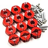 absima radmitnehmer 17mm Quantität: 12 Stück(4 Stück 5mm Aluminium Radmitnehmer + 4pcs 6mm Aluminium Radmitnehmer + 4pcs 7mm Aluminium Radmitnehmer)