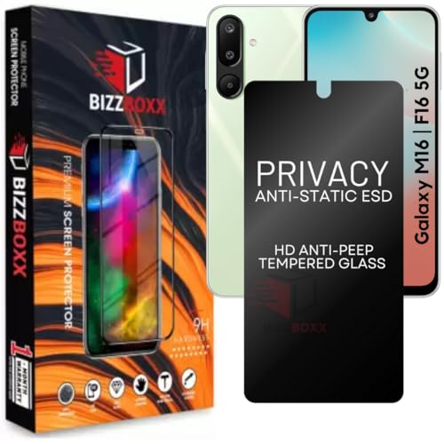 Image of Compatible With Samsung M16 | F16 Privacy Screen Protector - Anti-Spy Tempered Glass, Fingerprint Working, Privacy in Public Spaces (M16, F16-6.7 Inch) - Pack of 1