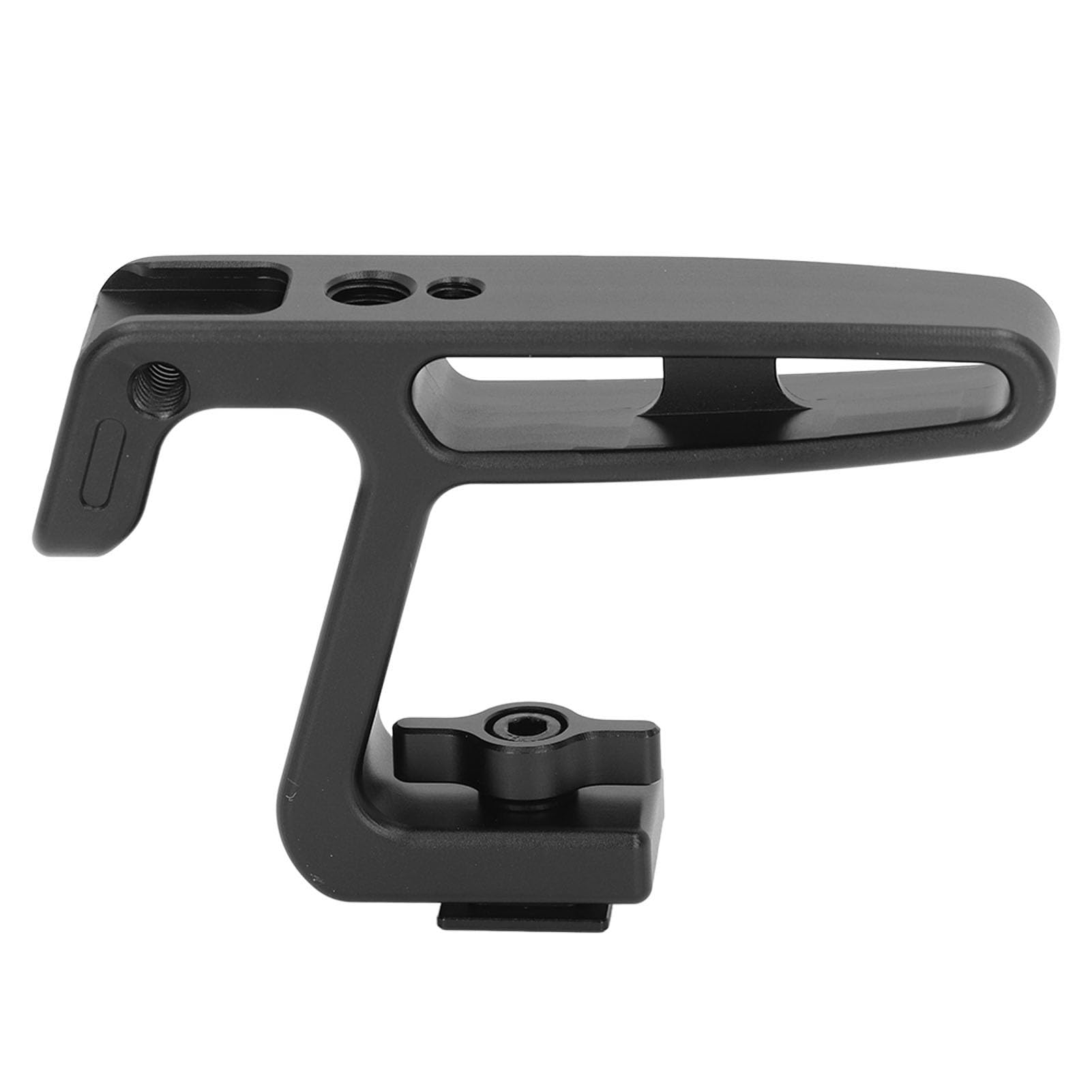 Mini uchwyt górny Ergonomiczny uchwyt aparatu ze stopu aluminium z otworem na śrubę 1/4 cala 3/8 cala i otworem montażowym Uchwyt do zimnego buta dla vlogerów i małych aparatów