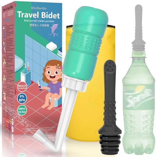 TONELIFE Kit Com 2 Bidês De Viagem + Bidê Portátil Preto Para Mochila E Camping, 300Ml, Frasco Perineal De 310Ml - Cuidados Pós-Parto E Perineais