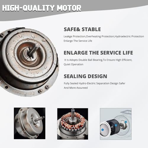 image for RLOZUI 8 inch Exhaust Fan, 735CFM Wall Mounted Vent Fans, Ventilation 