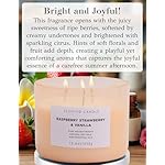 Raspberry Strawberry Vanilla 3-Wick Scented Soy Candle 15.8 oz | Large Sweet Berry Vanilla Scented Candle for Home | Stress Relief & Relaxing Aromatherapy Candle | Strong Throw & Long-Lasting - Image 2