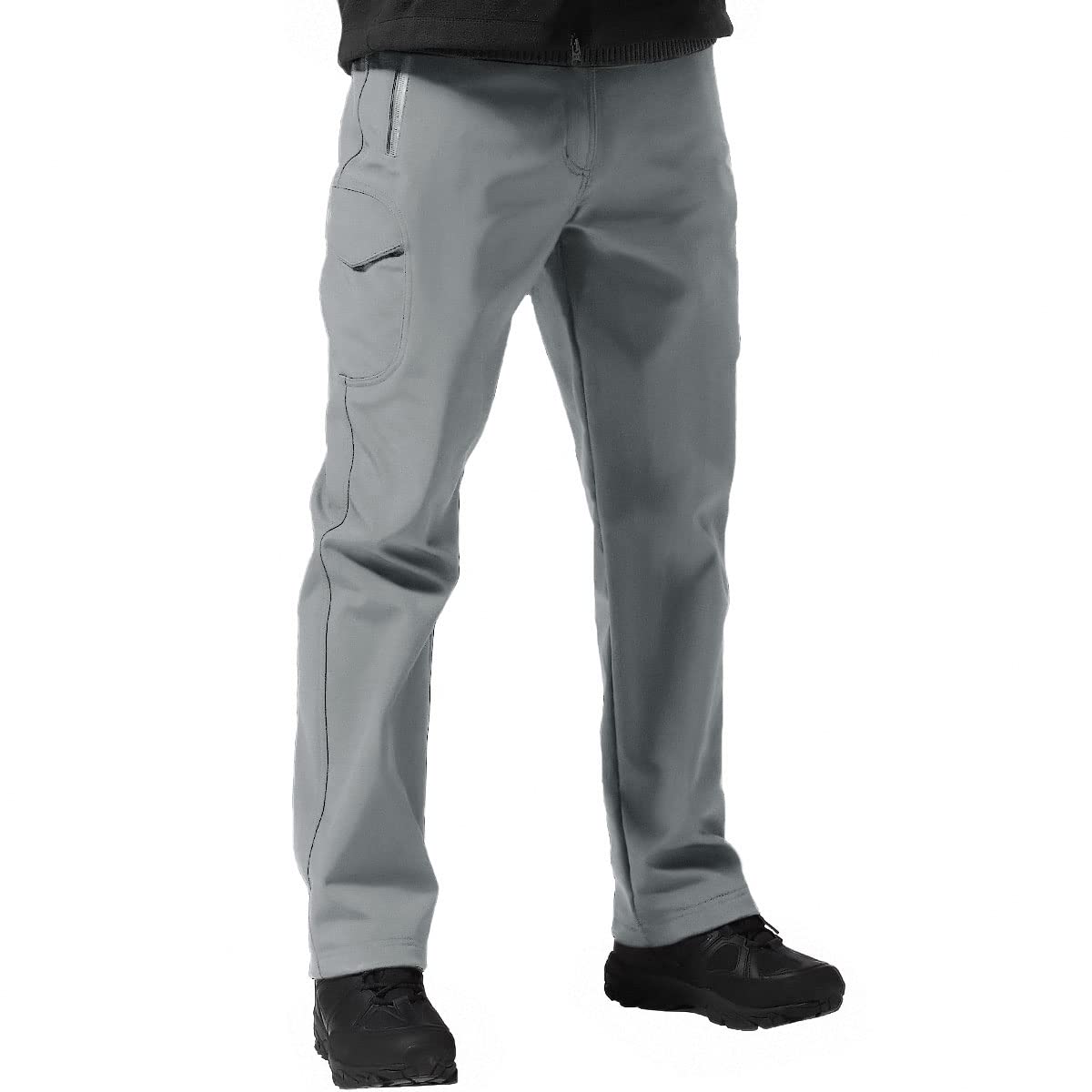 free soldier men's outdoor softshell fleece lined cargo pants snow ski hiking pants with belt