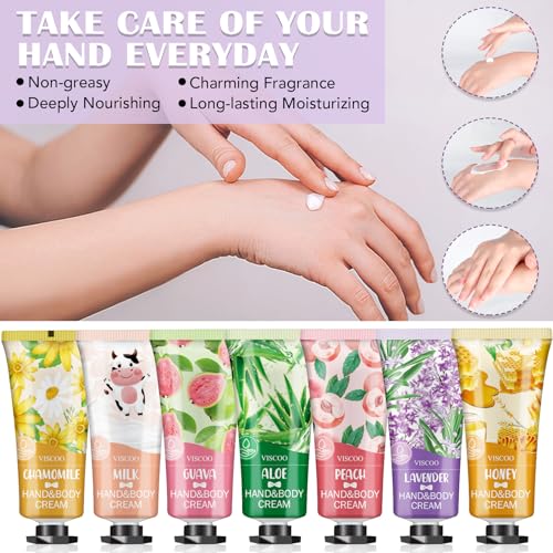 7 Pack Hand Cream Gifts Set For Women, Hand Lotion Travel Size in Bulk for Dry Cracked Hands,Mini Hand Lotion for Mother's Day Gifts,Birthday Gifts,Baby Shower Party Favors - Image 4