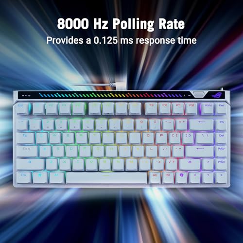Image of ASUS ROG Falchion Ace 75 HE Wired Analog Gaming Keyboard with Salon Effect - 75% TKL, USB, HFX V2 Hot-Swappable Magnetic Switch, Quick Trigger, 8KHz Poll