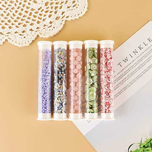 Image of BAOFALI 10pcs Large Clear Plastic Empty Tubes with Lid - Transparent Test Tube Container Set for DIY Craft Supply, Candy Storage (5 x 1 inch)