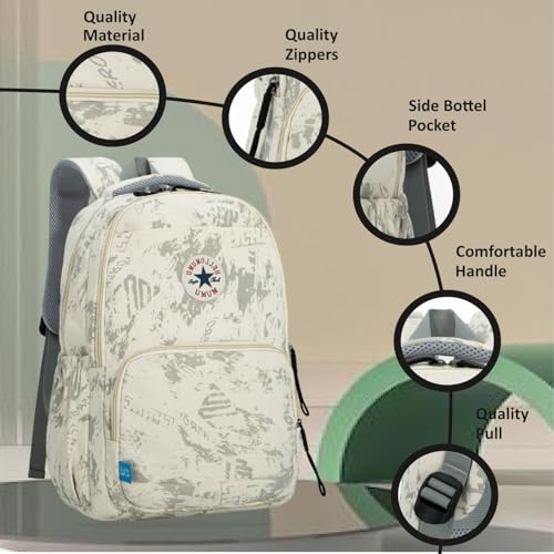 Image of Tinytot 30 Litre Japanese Korean Style School Bag Water-Resistant Laptop & Travel Backpack - Unisex Large 18 Inches Multipurpose Student Backpack for Boys & Girls, Men & Women