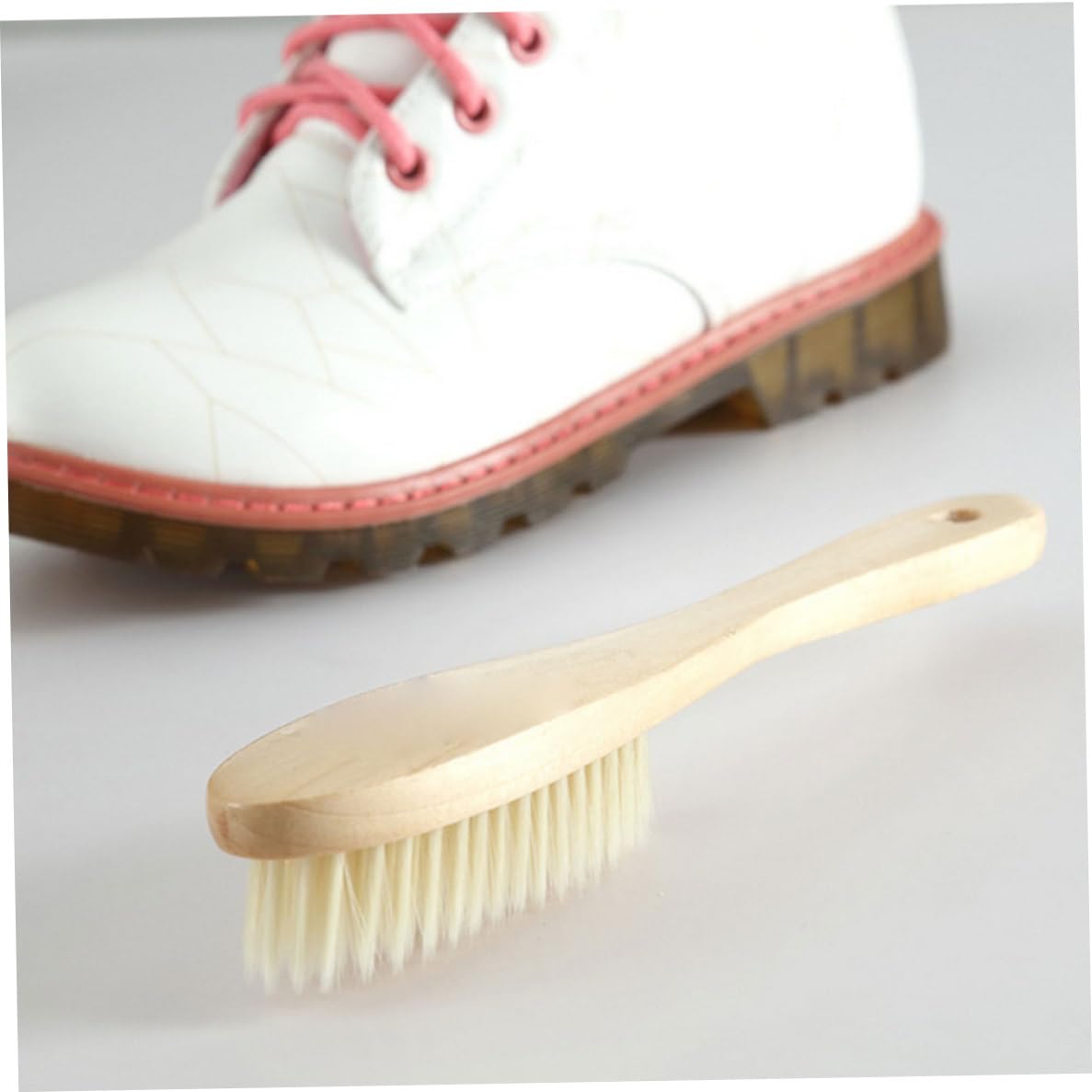 Cepillo de Ropa Soft Bristles Lavandería Cepillo de Limpieza con Mango Largo de Madera para la Limpieza de lavandería de la Oficina en casa