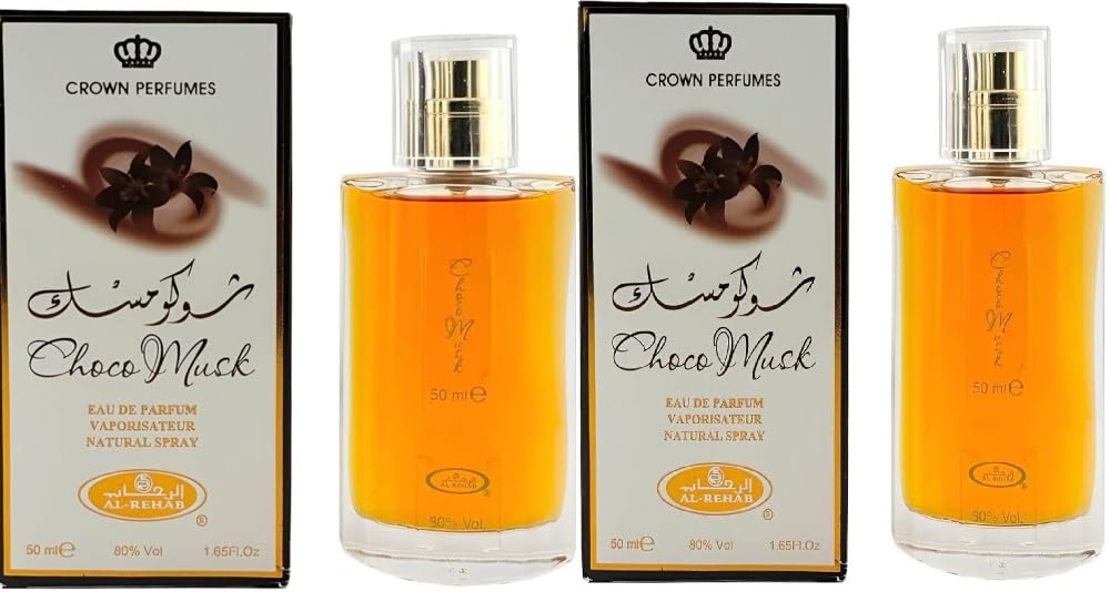 2 pack of Choco Musk Eau de Parfum Spray for Women, 1.7 Ounce 50ML, 80% Vol