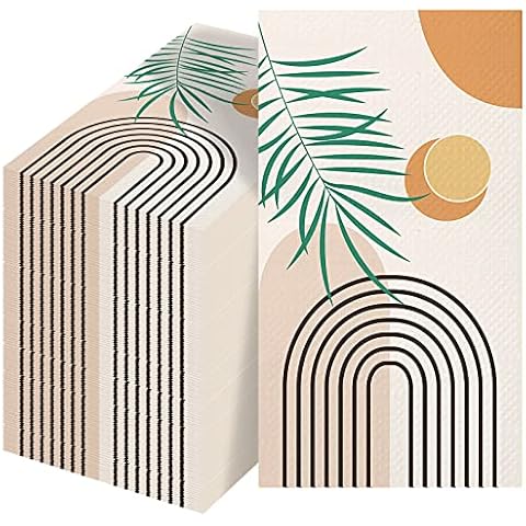 100 Pack Floral Napkins Disposable Paper Hand Towels 2 Ply Decorative Dinner Guest Towels Flower Cocktail Napkins for Bathroom Toilet Powder Room Wedding Bridal Shower Birthday (Lovely) Cover