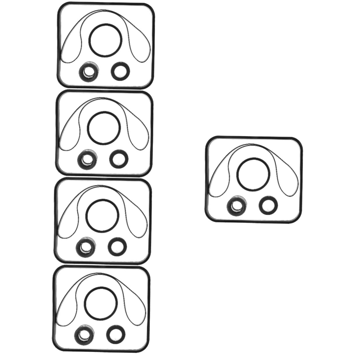 YARNOW 5 Juegos Sellos para De Piscina Reemplazo De Tapa De Piscina Suministros para De Piscina Anillos De Sellado De Goma Anillo De Goma para Piscina Caucho Black