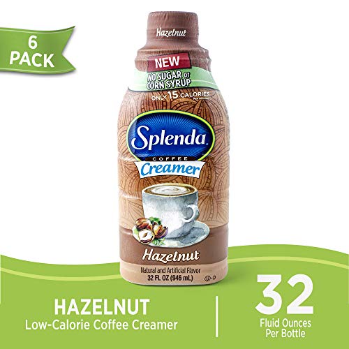 SPLENDA Sugar Free, Low Calorie Hazelnut Coffee Creamer. Pack of 6 (32 fl oz Bottles)
