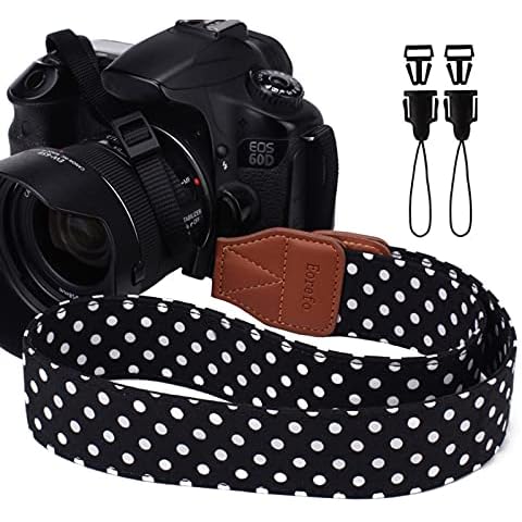 wieehtes Kameragurt Vintage Damen Kamera Schultergurt HalsTragegurt für Kompakte Kameras von Canon, Nikon, Sony, Fujifilm Cover